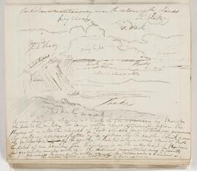 Ohne Titel (atmosphärische Studie mit Notizen) 1825